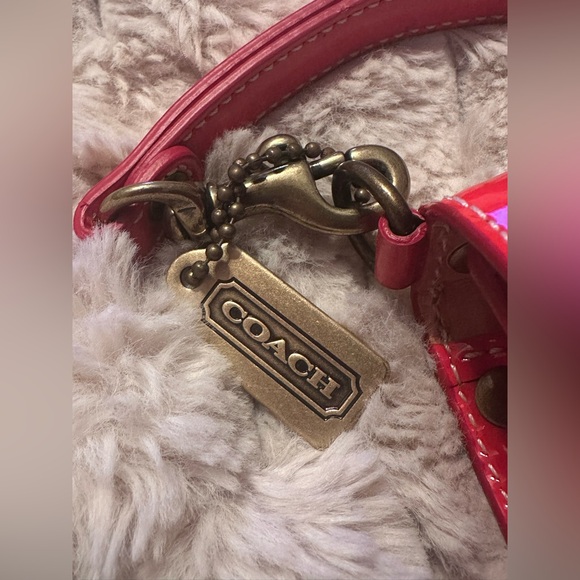 Authentic Coach Vintage Straw Wristlet! Tangerine Orange NWOT / Dust Bag - Picture 2 of 9